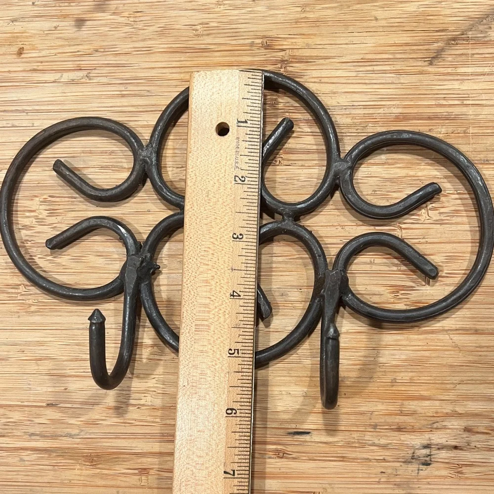 Rustic Brown industrial Metal Wall Decorative Scroll Hook
